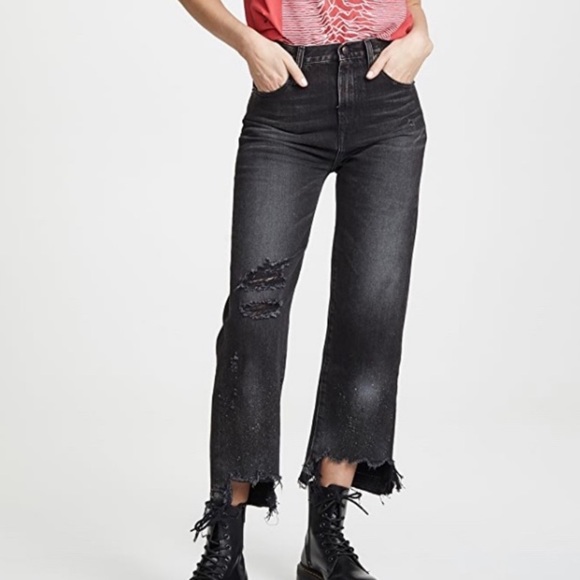 R13 Denim - R13 High Rise Camille Jean Ashford Black 25
